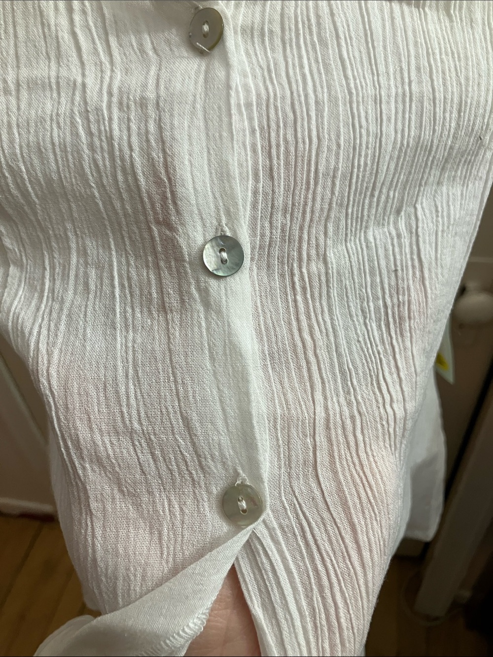 freebird White Lace-Trim Button-Front Camisole - Picture 2 of 6